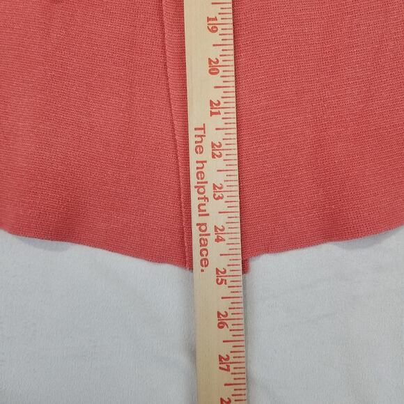 Eileen Fisher Cardigan Womens Small Coral Silk Organic Cotton Interlock Knit - Picture 8 of 9